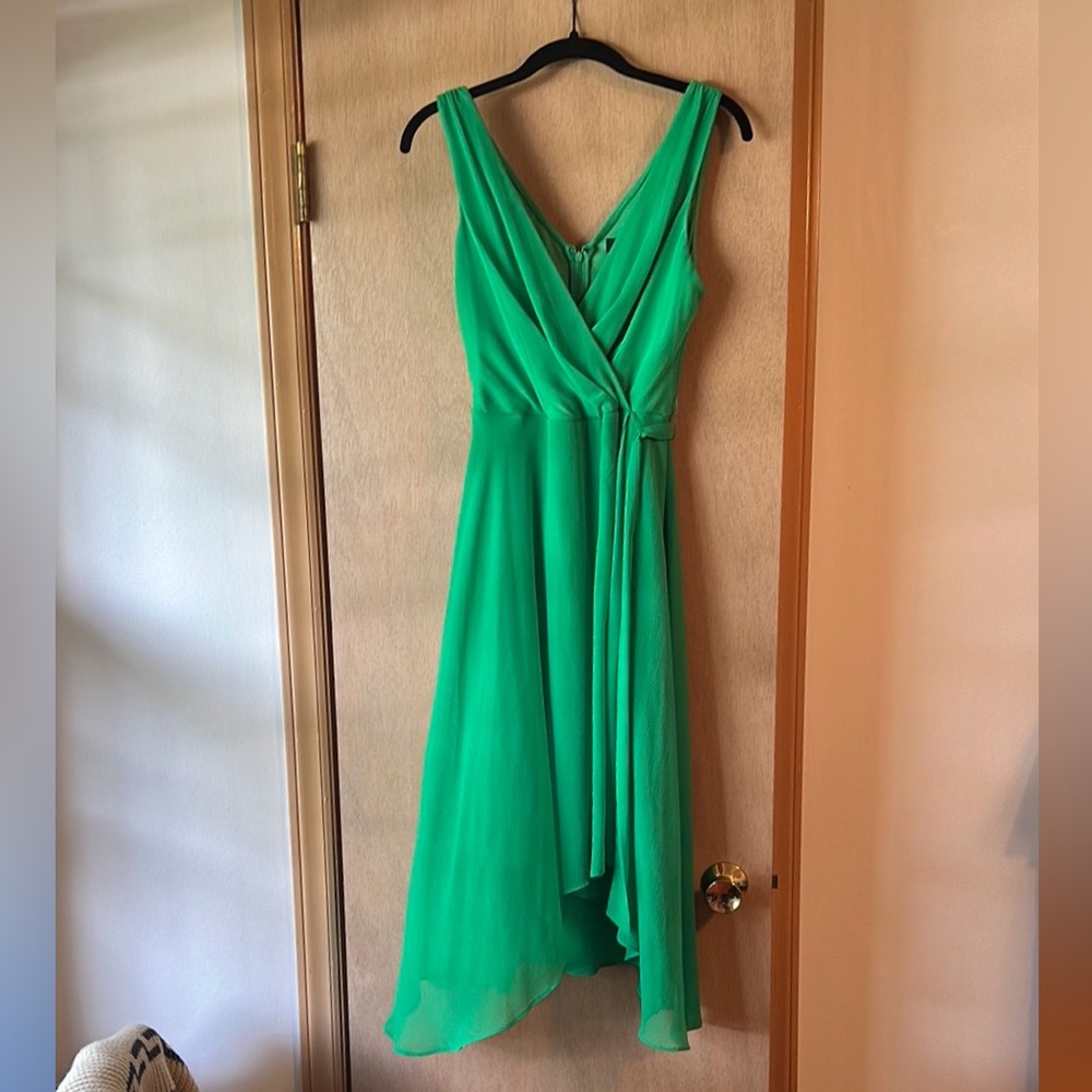 DKNY Green V-Neck Dress
